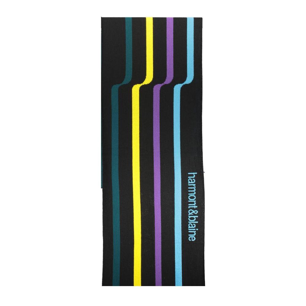 Harmont & Blaine Black Wool Men Scarf