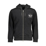 La Martina Black Cotton Men Sweater LA-17033-S