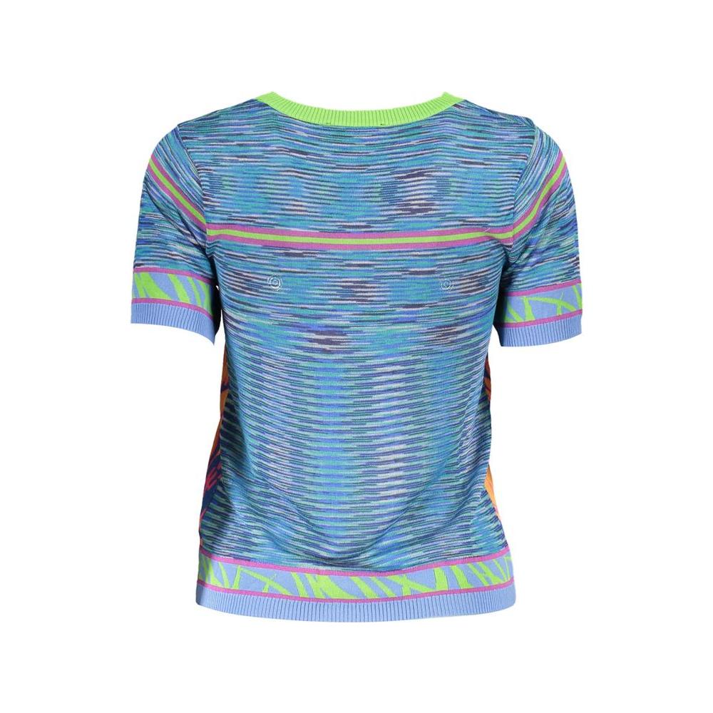 Desigual Light Blue Cotton Women Sweater