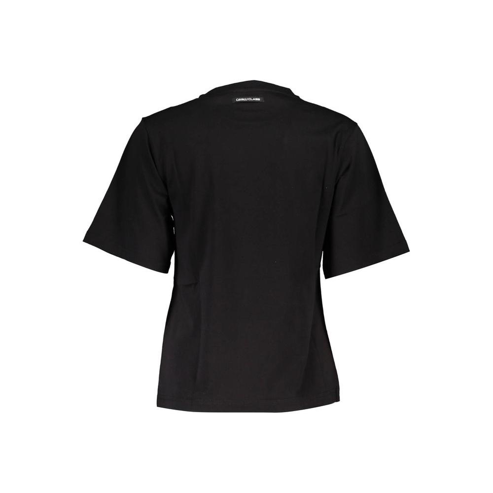 Cavalli Class Black Cotton Women T-Shirt