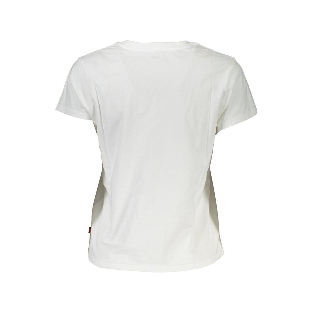 Levi's White Cotton Women T-Shirt