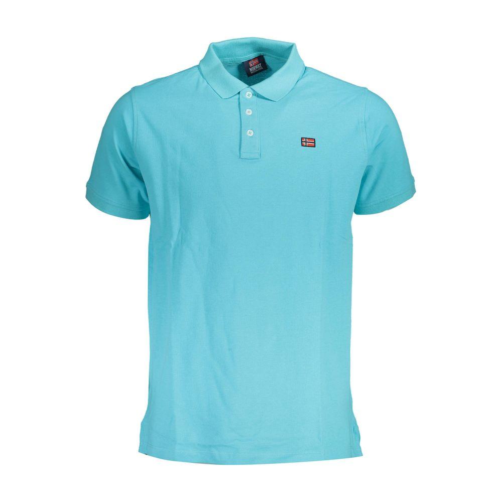 Norway 1963 Blue Cotton Men Polo Shirt