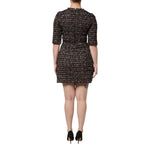 Dolce & Gabbana Brown Tweed Short Sleeves A-line Mini Dress