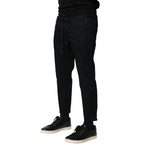 Dolce & Gabbana Black Cotton Mid Waist Jogger Pants PAN76471-46