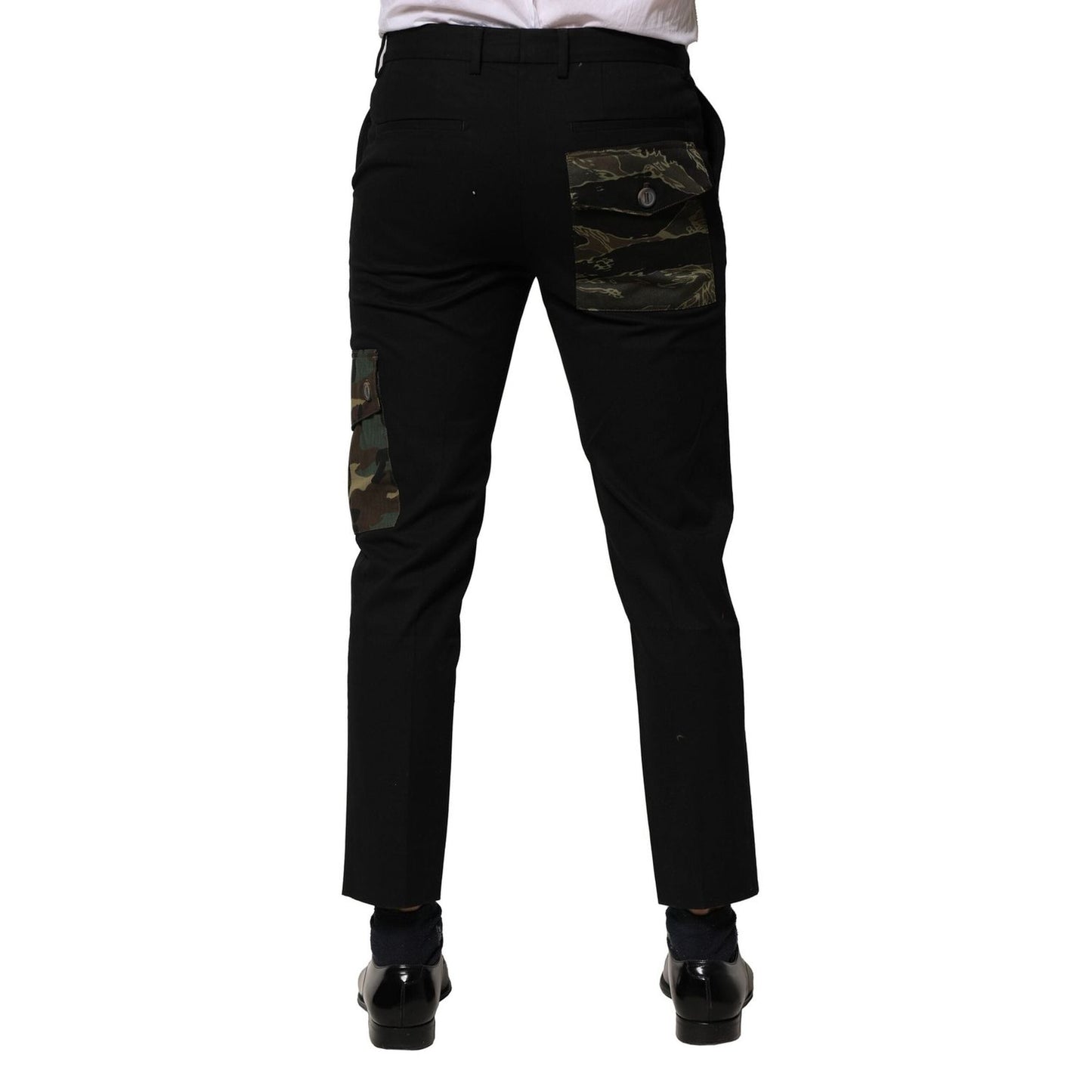 Dolce & Gabbana Black Cotton Cargo Dress Men Pants PAN76474-46