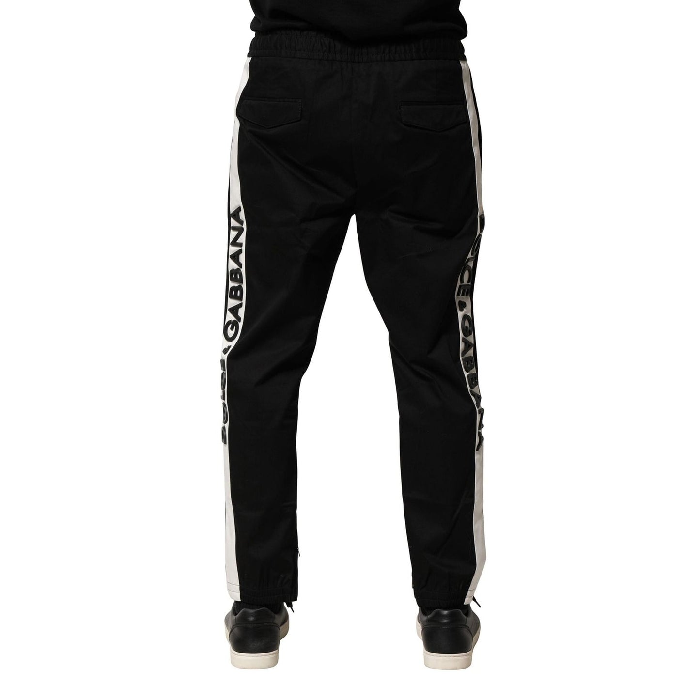 Dolce & Gabbana Black Cotton Mid Waist Jogger Pants PAN76475-50