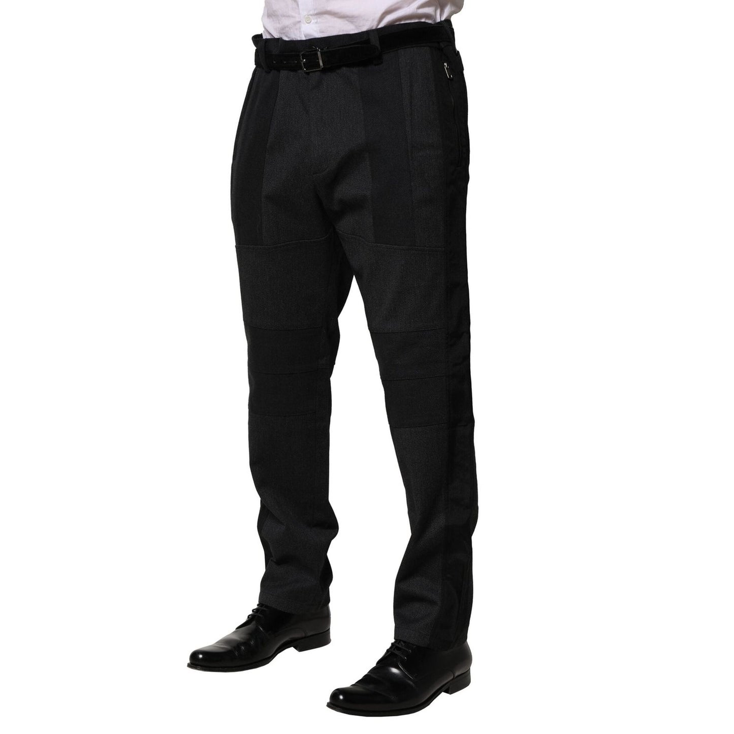 Dolce & Gabbana Black Cotton Dress Slim Formal Pants PAN76479-44