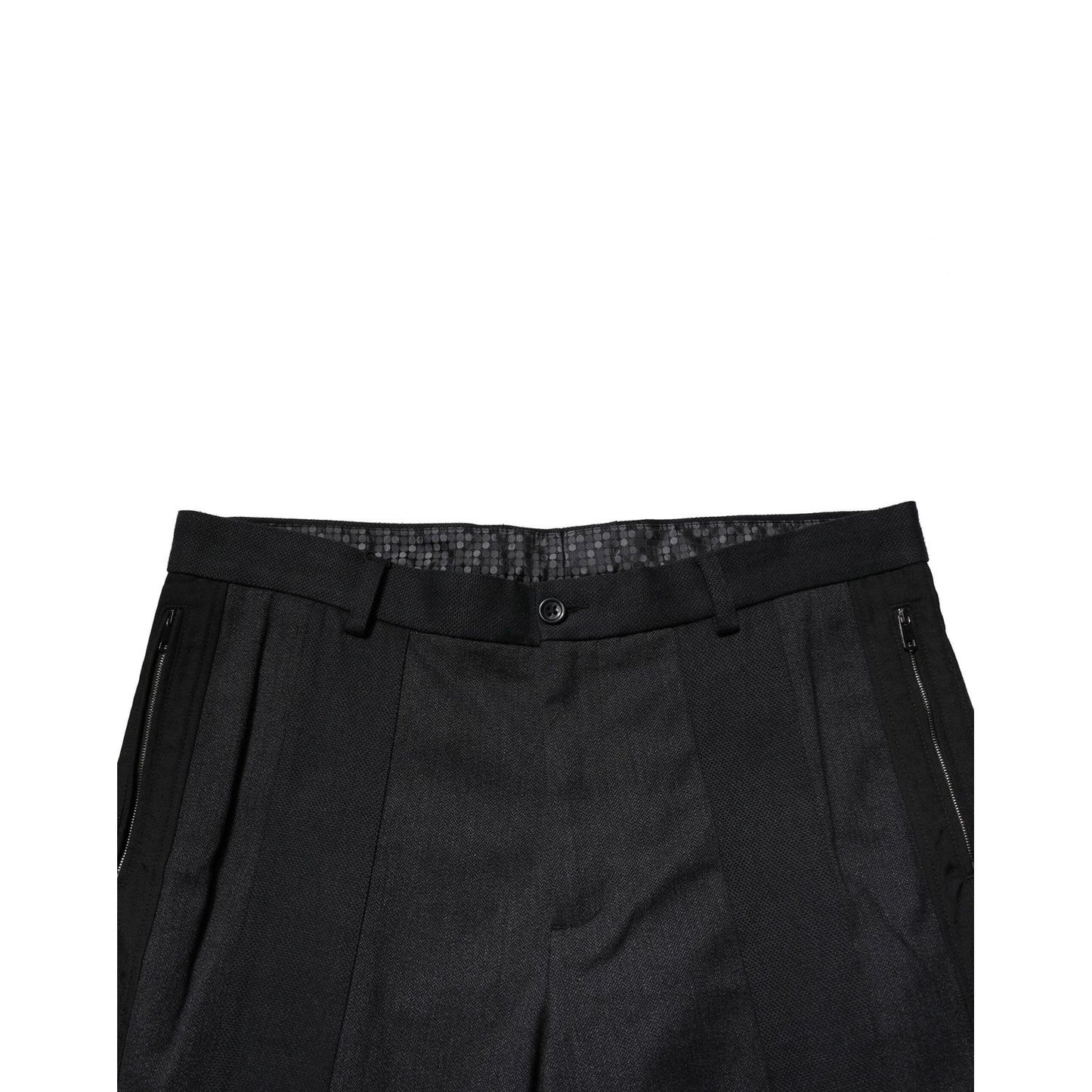 Dolce & Gabbana Black Cotton Dress Slim Formal Pants PAN76479-44
