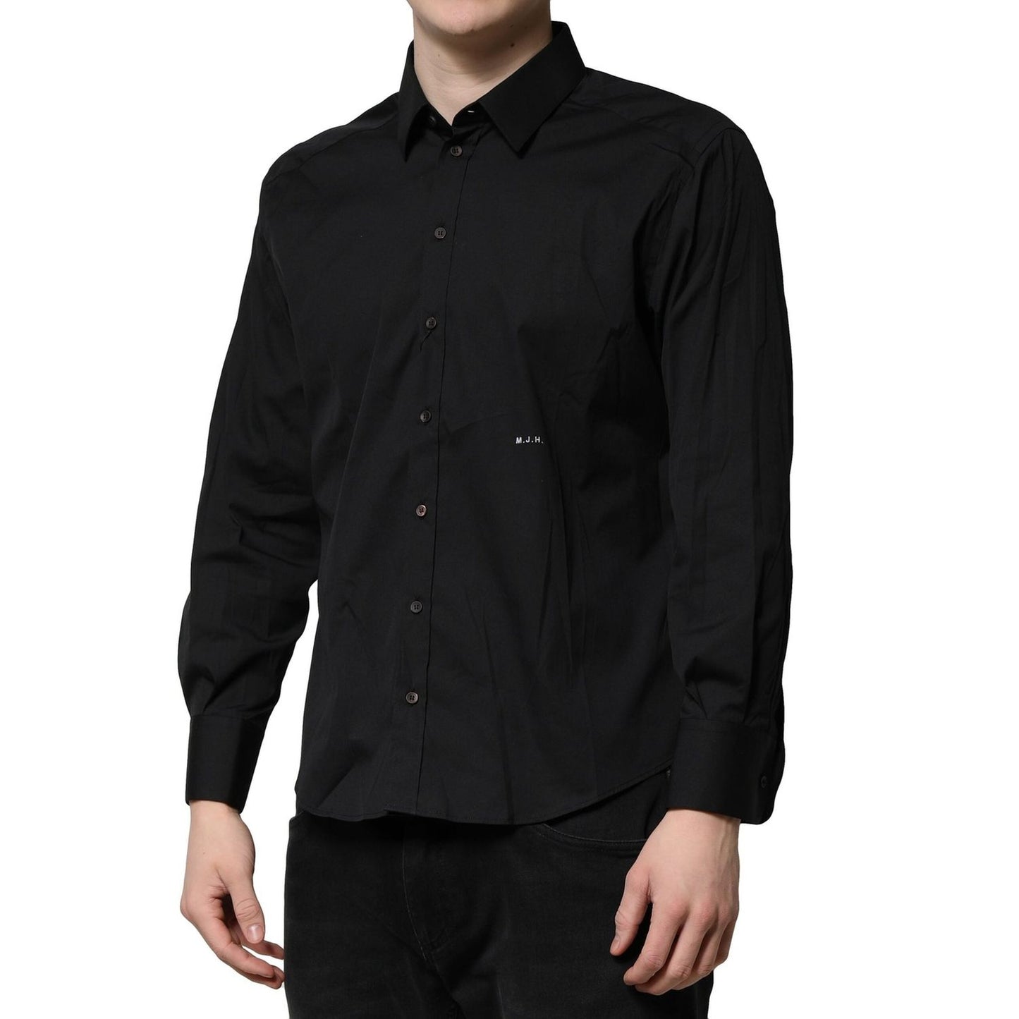 Dolce & Gabbana Black SARTORIA Cotton Formal Men Dress Shirt TSH90657-42
