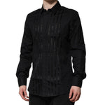 Dolce & Gabbana Black Cotton GOLD Mens Dress Formal Shirt TSH906791-42