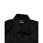 Dolce & Gabbana Black Cotton GOLD Mens Dress Formal Shirt TSH906791-42