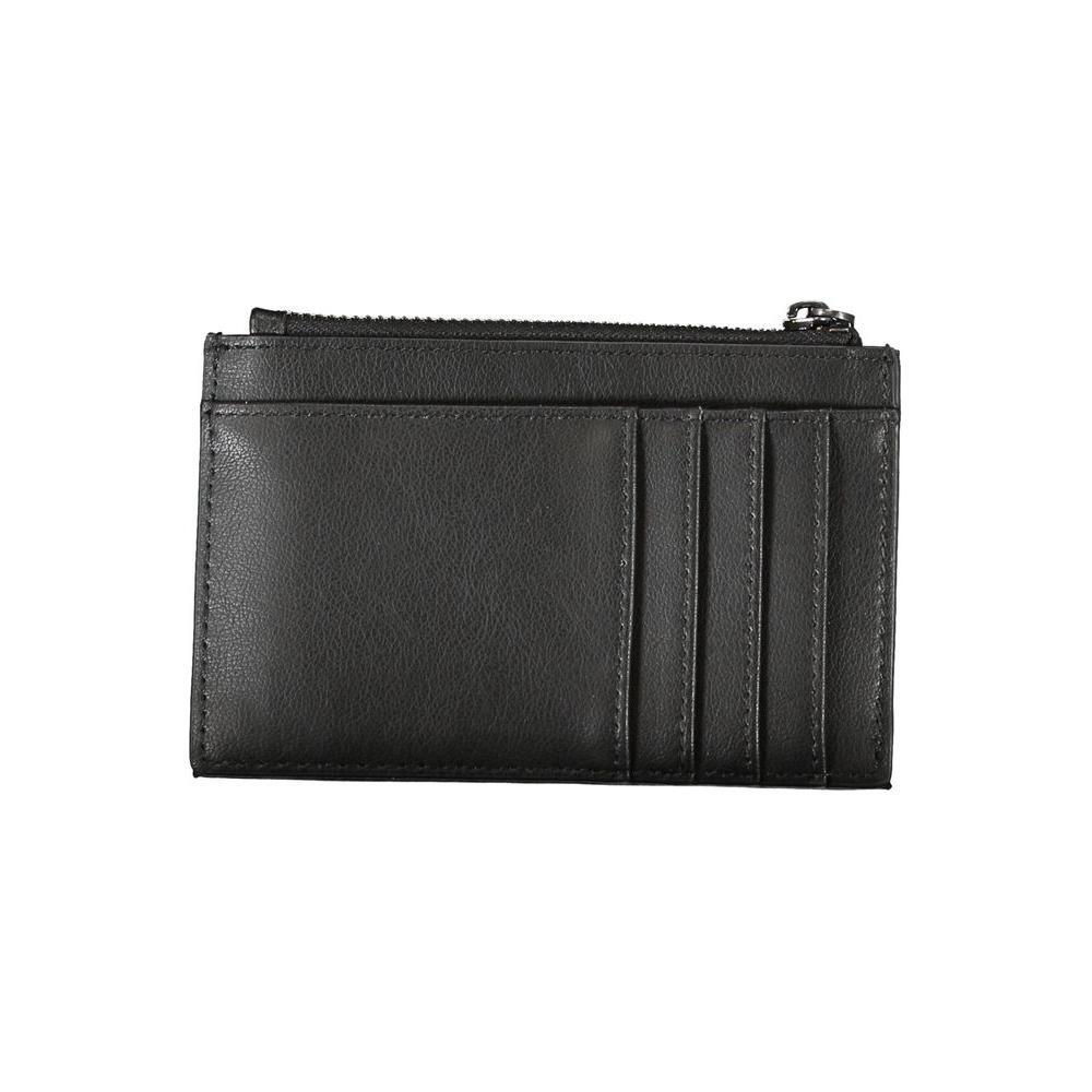 Calvin Klein Sleek Black Zip Wallet with Contrast Detailing CA-26042
