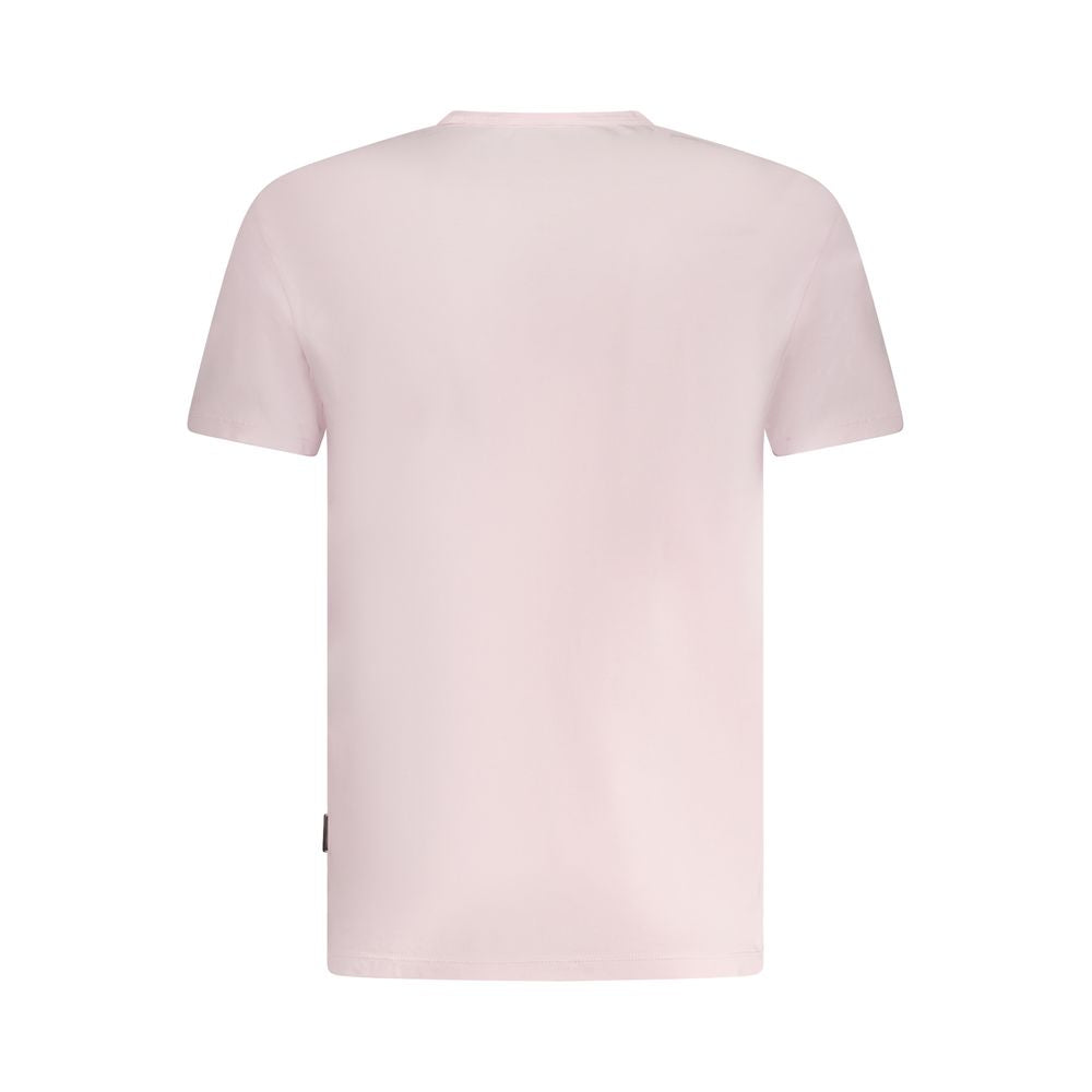 Napapijri Pink Cotton Men T-Shirt NA-38633-XL