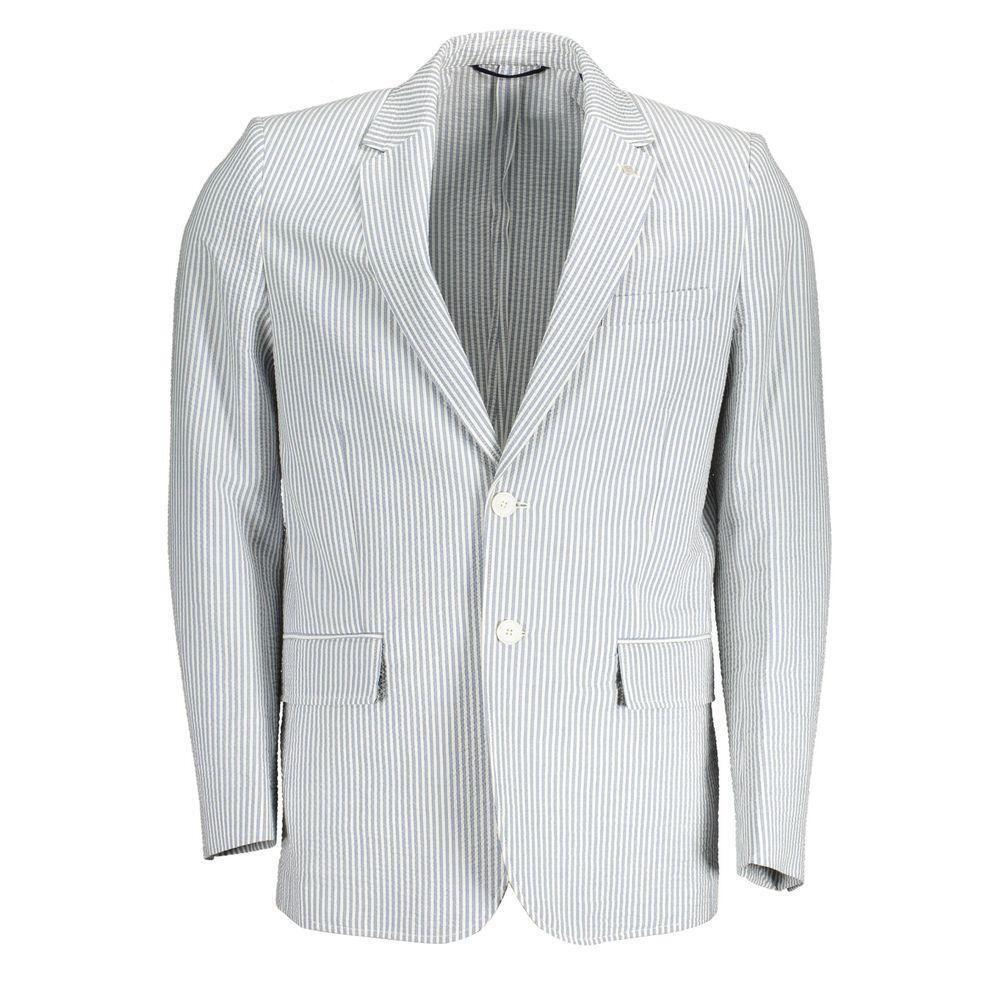 Gant White Cotton Men Jacket GA-1573-52-FBB-410