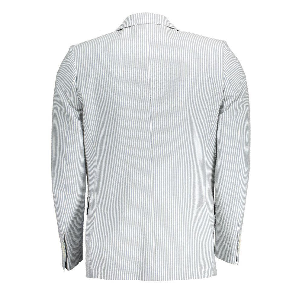 Gant White Cotton Men Jacket GA-1573-52-FBB-410