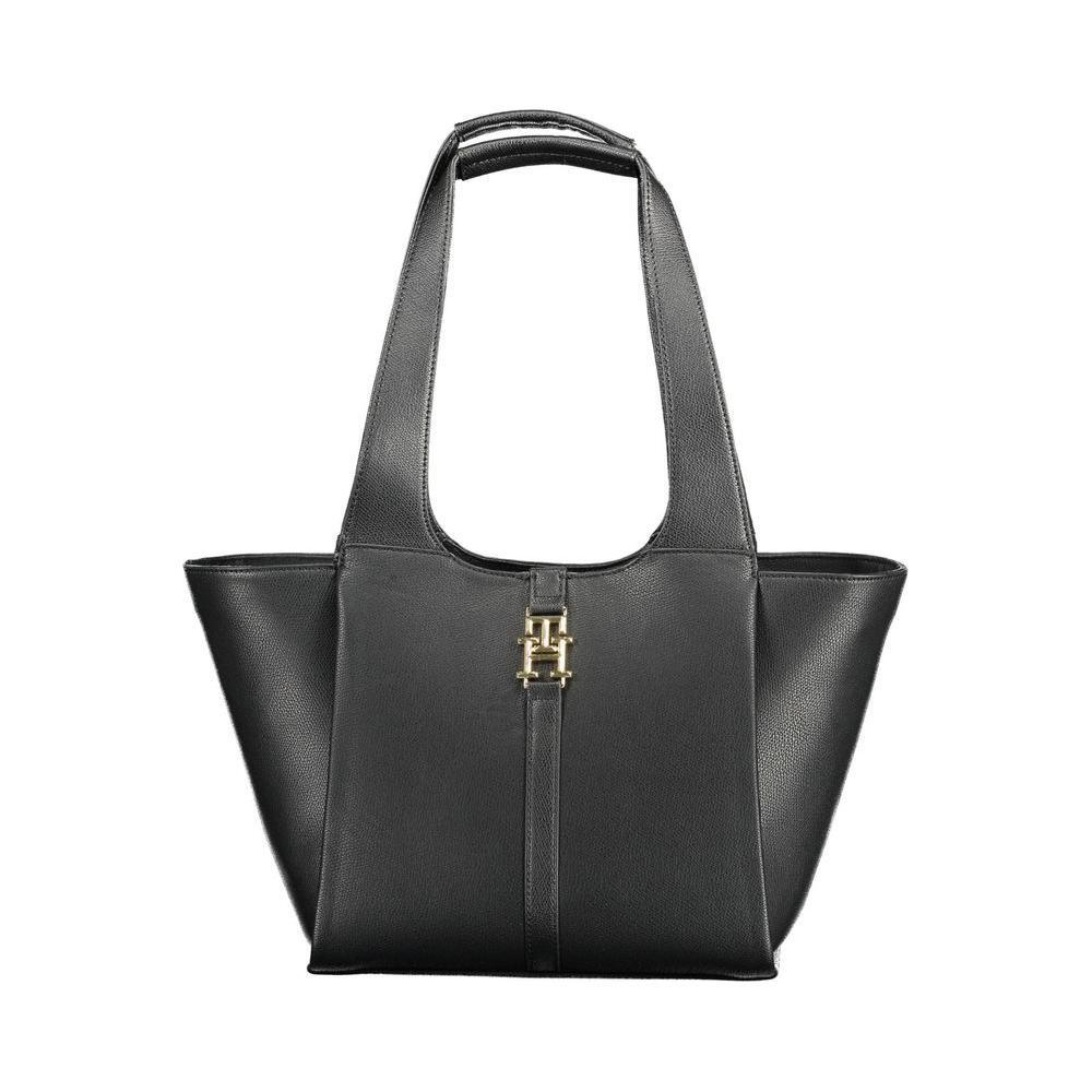 Tommy Hilfiger Black Polyethylene Women Handbag TO-17474