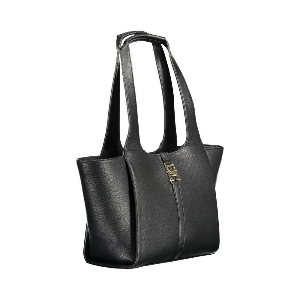 Tommy Hilfiger Black Polyethylene Women Handbag TO-17474