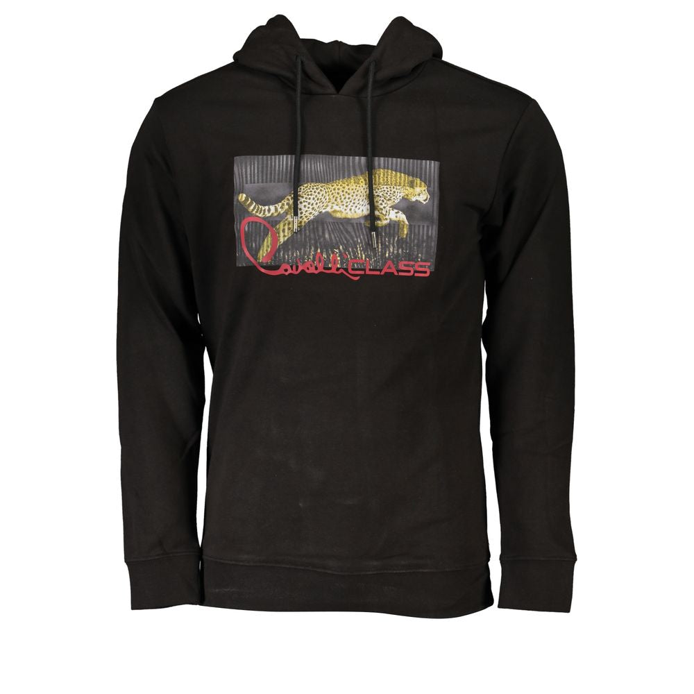 Cavalli Class Black Cotton Men Sweater CA-26756-S