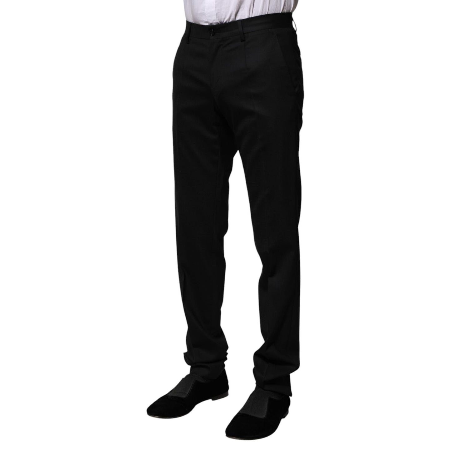 Dolce & Gabbana Black Wool Formal Dress Pants PAN75332-44