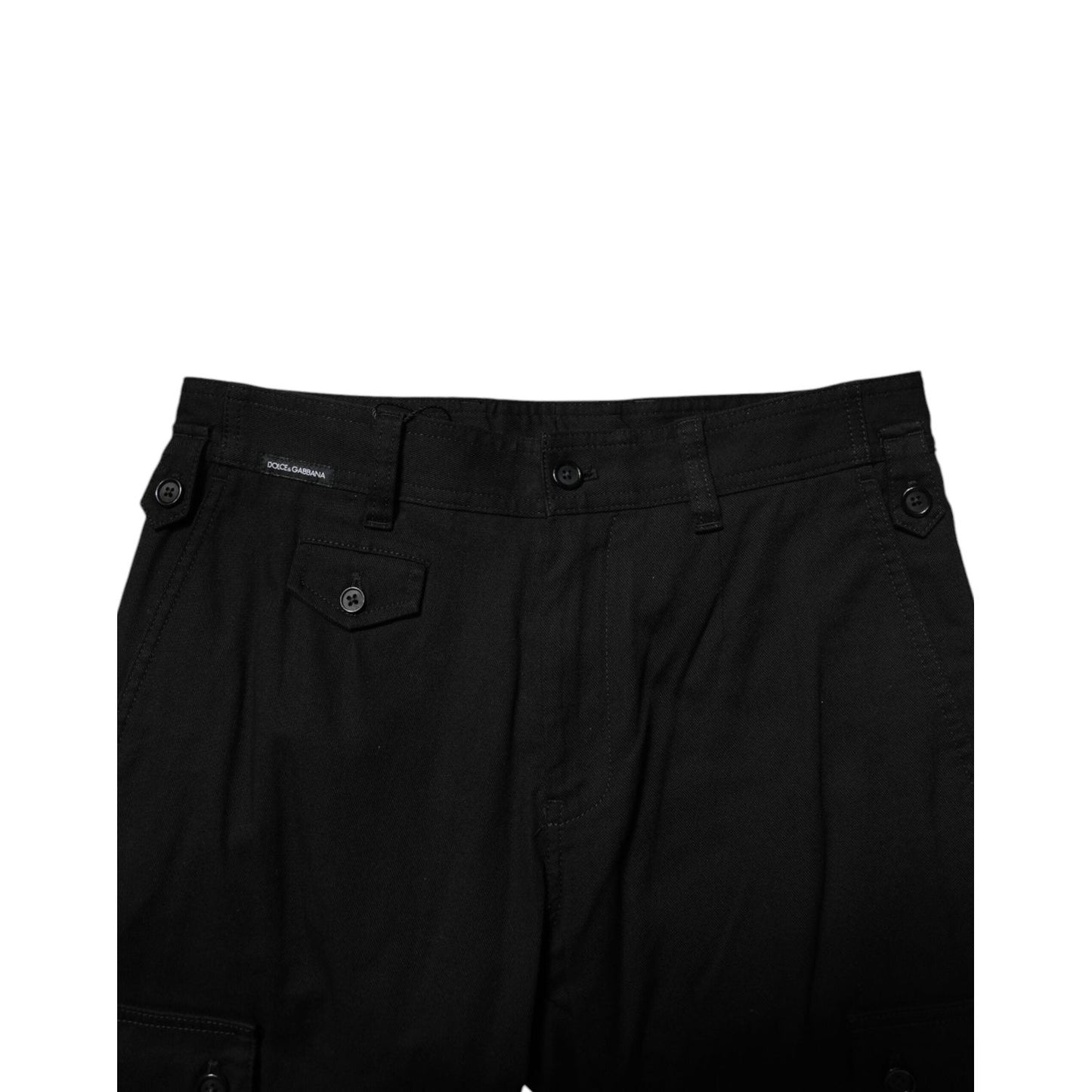 Dolce & Gabbana Black Cotton Formal Men Cropped Pants PAN75866-44