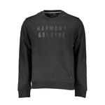 Harmont & Blaine Sleek Black Long-Sleeved Crew Neck Sweatshirt HA-23602-XL