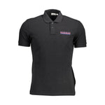 Napapijri Black Cotton Men Polo Shirt NA-11825-XL