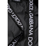 Dolce & Gabbana Black Logo Full Zip Hooded Quilted Jacket JKT41462-54