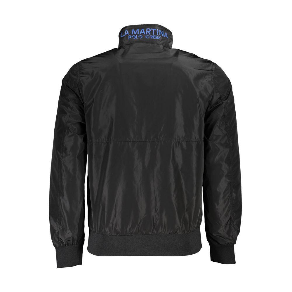 La Martina Black Polyester Men Jacket LA-37672-S