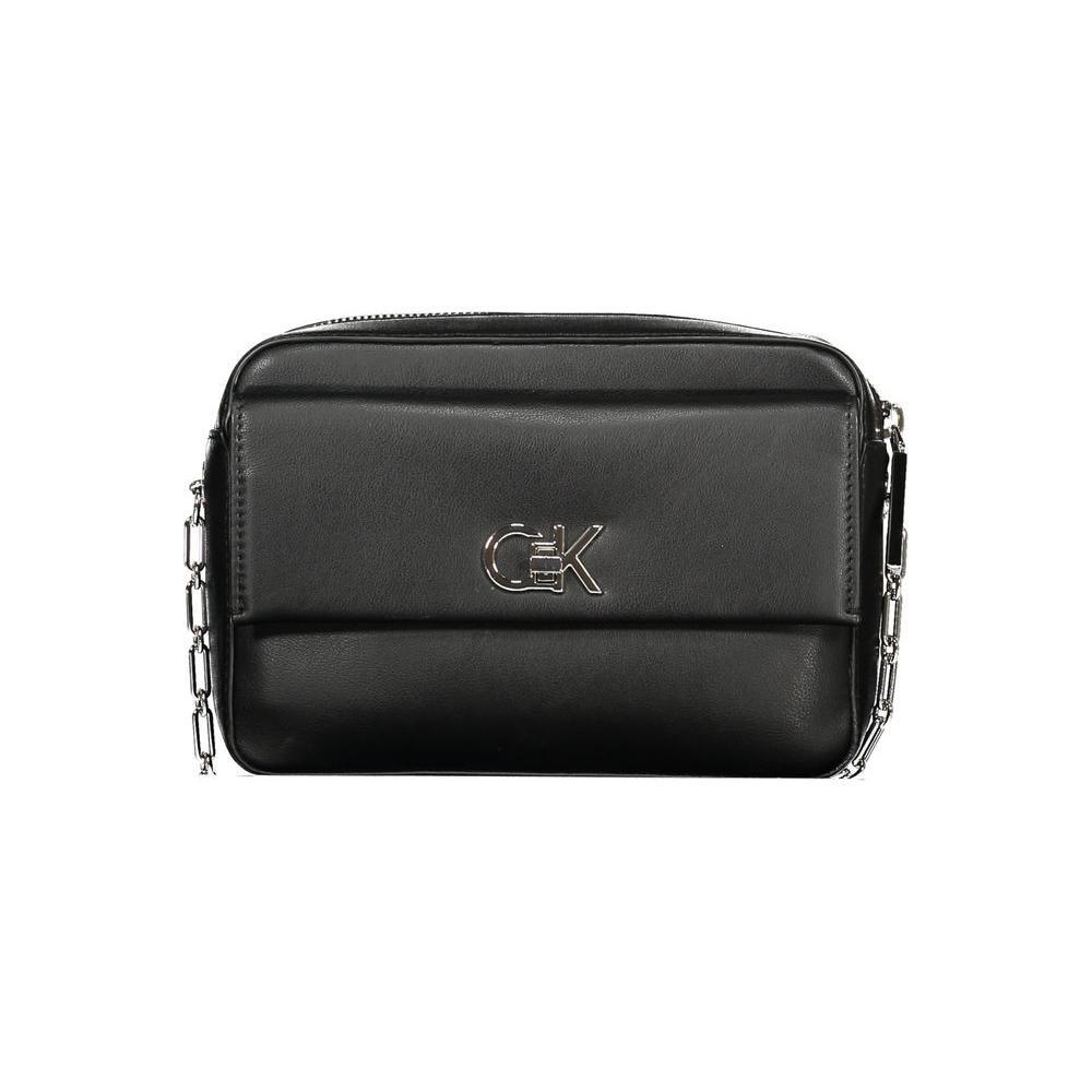 Calvin Klein Black Polyester Women Handbag CA-36308