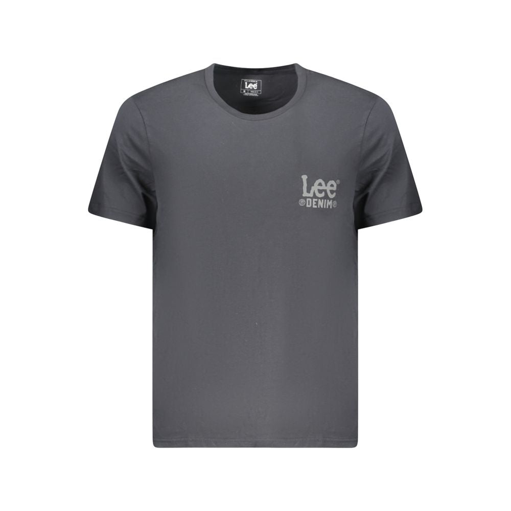 Lee Black Cotton Men T-Shirt LE-35372-S