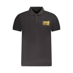 Cavalli Class Black Cotton Men Polo Shirt CA-38621-M