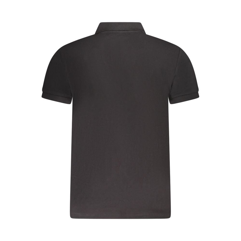 Cavalli Class Black Cotton Men Polo Shirt CA-38621-M