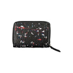 Desigual Elegant Black Zip Wallet with Contrasting Accents DE-24362