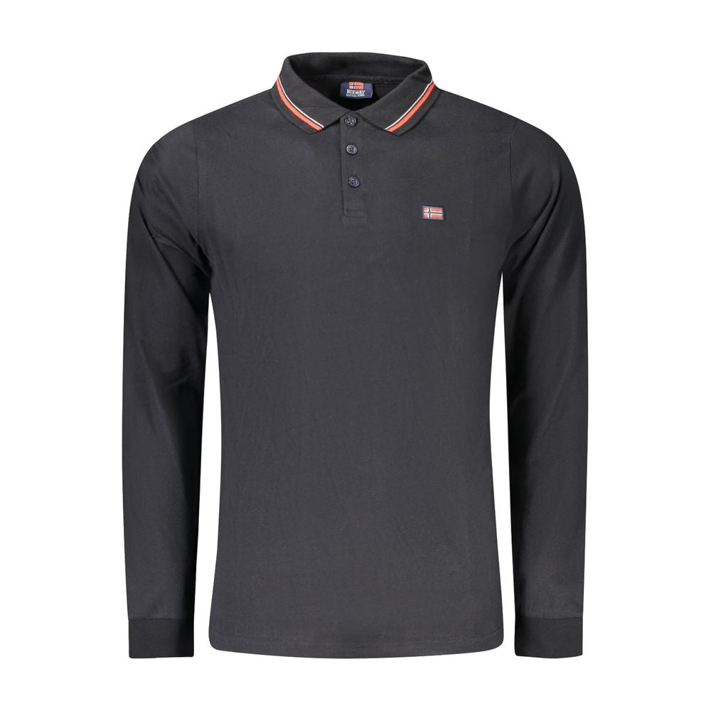 Norway 1963 Black Cotton Men Polo Shirt NO-33168-XL