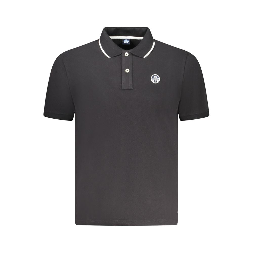 North Sails Black Cotton Mens Polo Shirt NO-35033-S
