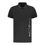 Cavalli Class Black Cotton Men Polo Shirt CA-36633-XL