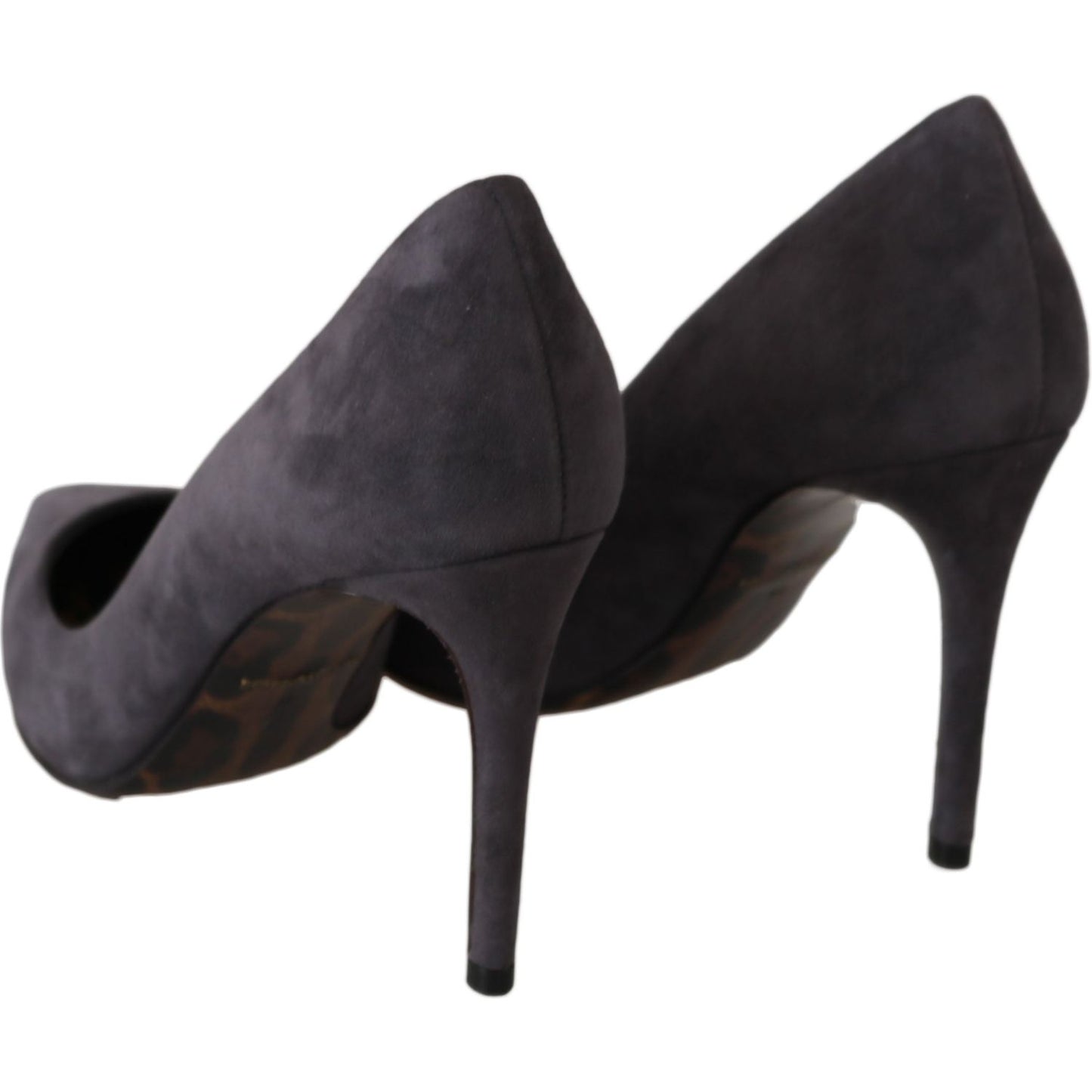 Dolce & Gabbana Elegant Gray Suede Stiletto Pumps Dolce & Gabbana Dark Slate Gray