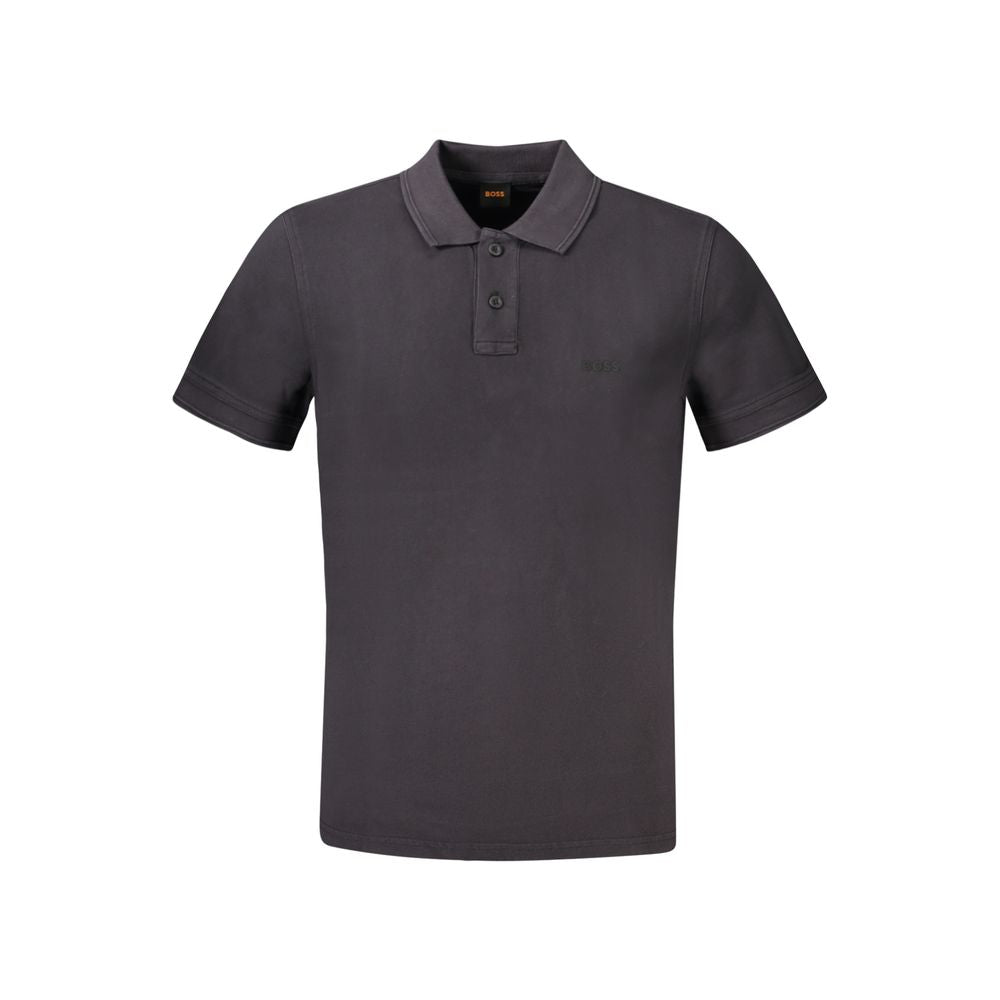 Hugo Boss Black Cotton Polo Shirt BO-33090-XXL