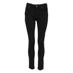 Dolce & Gabbana Black Cotton Logo Skinny Mid Waist Denim Jeans