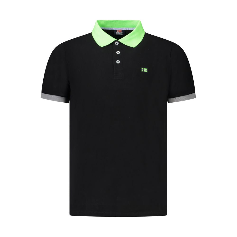 Norway 1963 Black Cotton Men Polo Shirt NO-38990-S