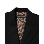 Dolce & Gabbana Black Wool Single Breasted Coat Jacket