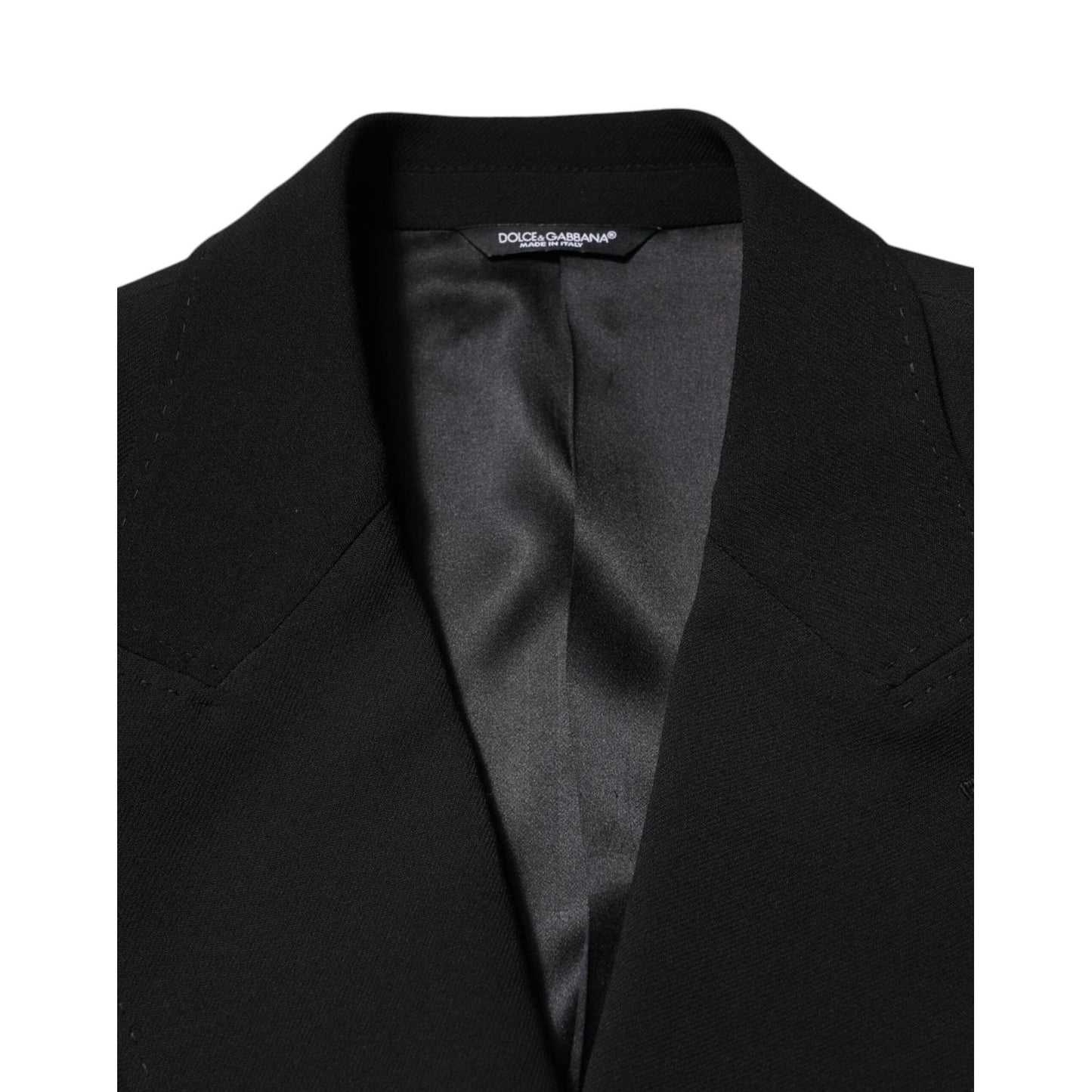 Dolce & Gabbana Black SICILIA Double Breasted Coat Blazer JKT41562-50