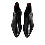 Dolce & Gabbana Black Leather MILLENIALS Mid Calf Boots Shoes MV7678-40