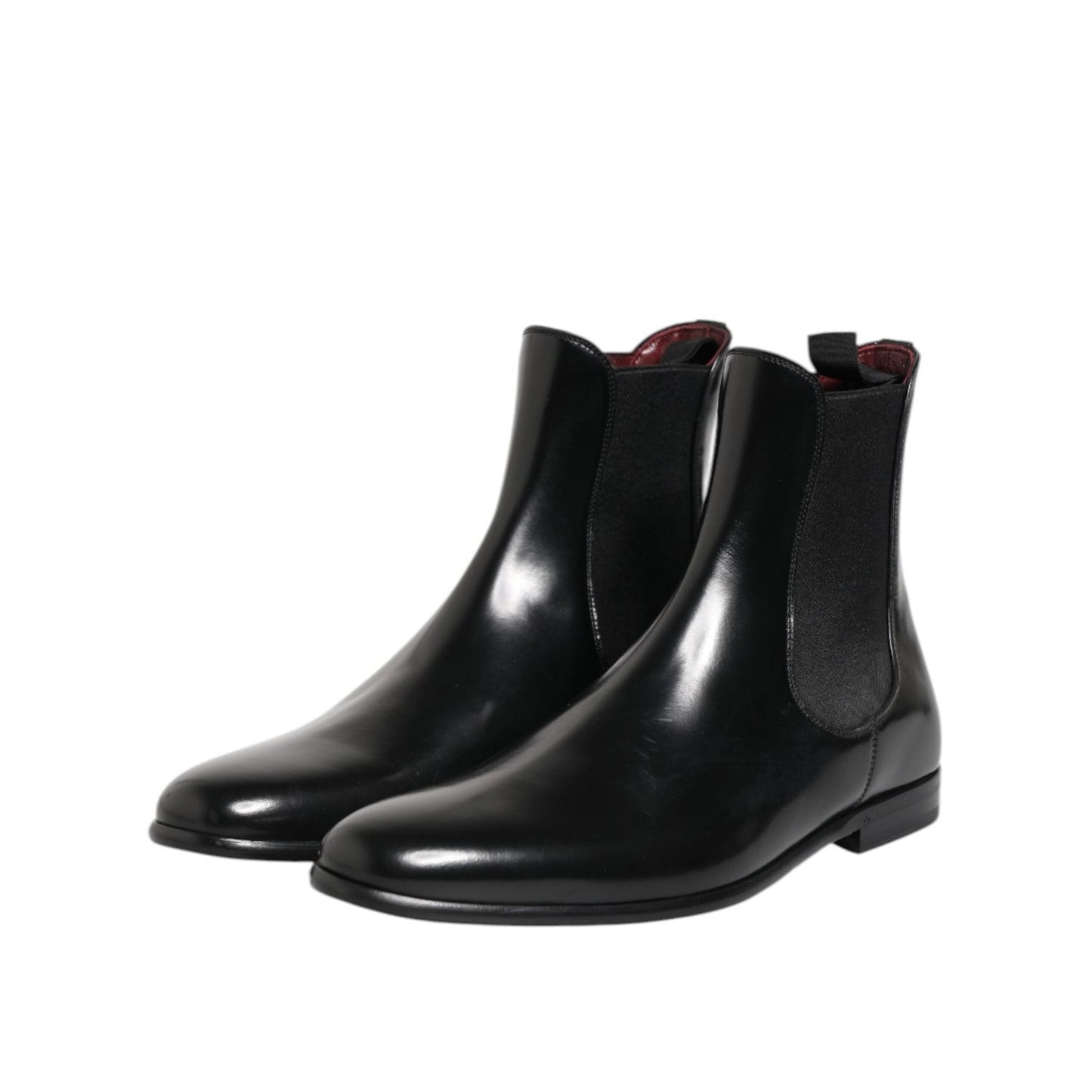 Dolce & Gabbana Black Chelsea Slip On Mid Calf Boots Shoes MV7731-44