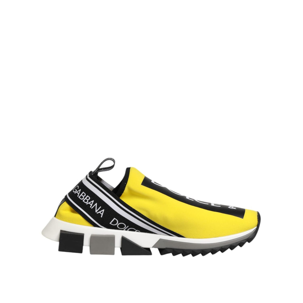 Dolce & Gabbana Yellow Logo Low Top Sorrento Sneakers Shoes MV7778-42