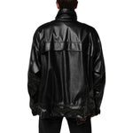 Dolce & Gabbana Black Polyester Logo Plaque Bomber Jacket JKT41527-48