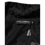 Dolce & Gabbana Black Jacquard Men Full Zip Bomber Sweater JKT41559-52