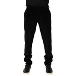 Dolce & Gabbana Black Cotton Men Dress Formal Trouser Pants PAN76631-50