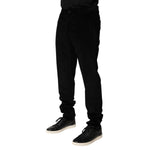 Dolce & Gabbana Black Cotton Men Dress Formal Trouser Pants PAN76631-50