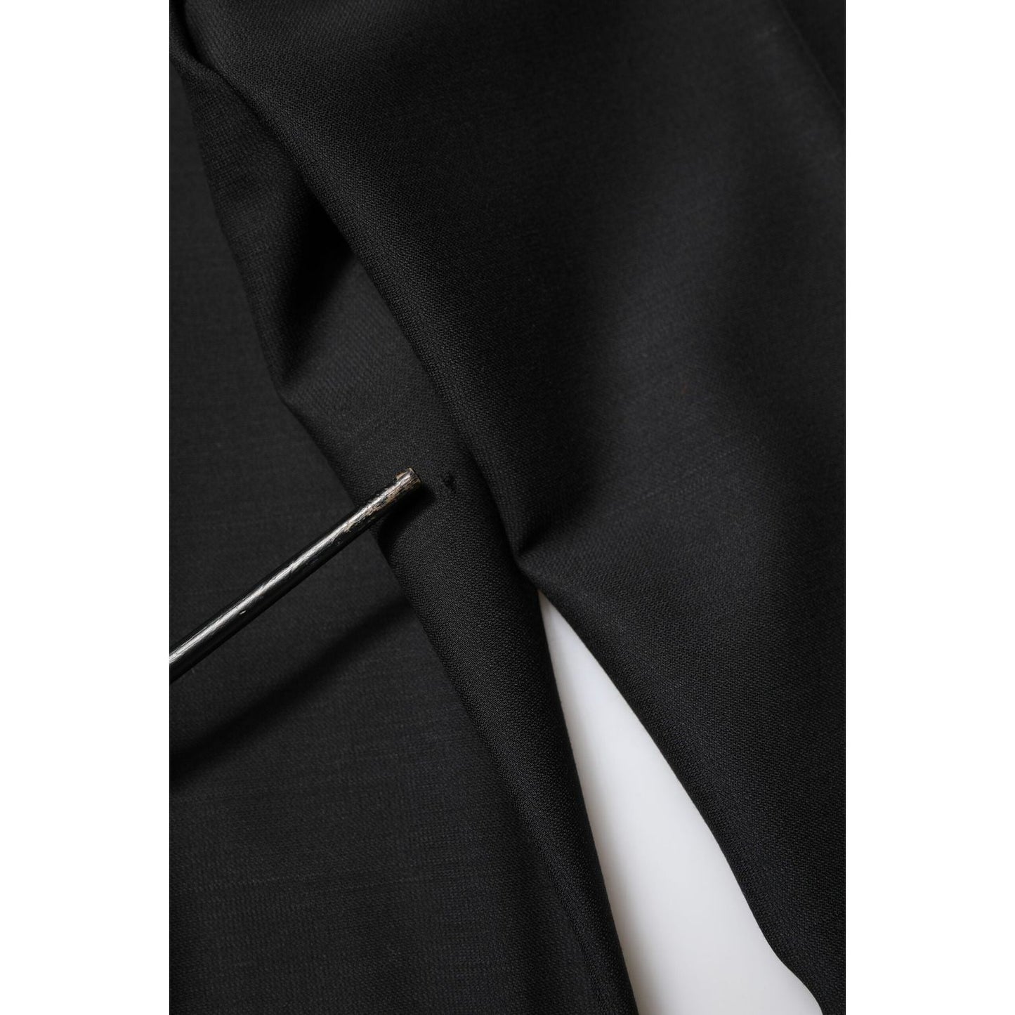 Dolce & Gabbana Black Wool Tapered Formal Men Dress Pants PAN76634-48
